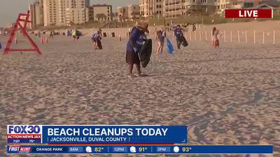 Duval County Beaches Clean-up underway, picking up trash from July 4 celebrations