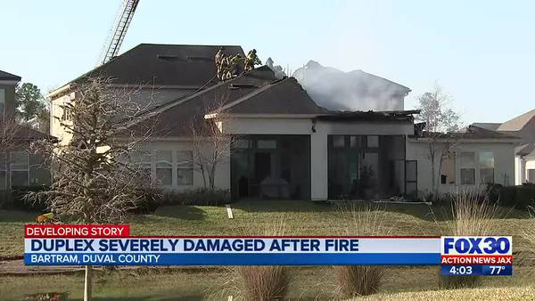 Duplex house fire leaves two families without a home