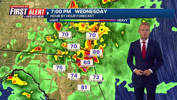 Showers and storms move in today