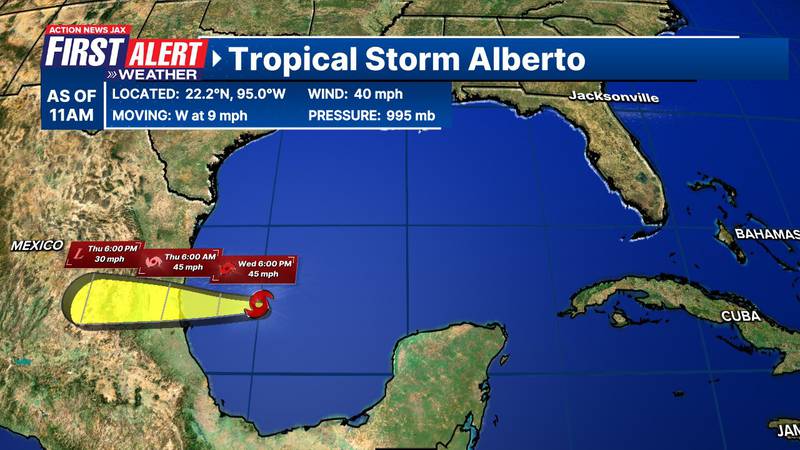 Tropical Storm Alberto forms