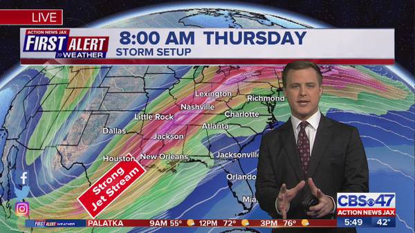 First Alert Weather: Tracking the next storm system for the Jacksonville area 