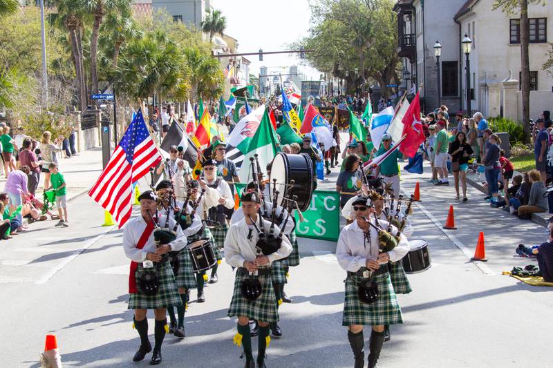 The St. Augustine Celtic Music and Heritage Festival's annual St. Patrick Day Parade.