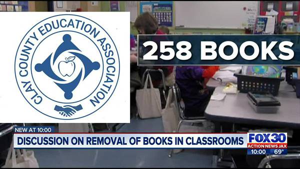 Parents and teachers gather to voice frustrations about school book removals in Clay County