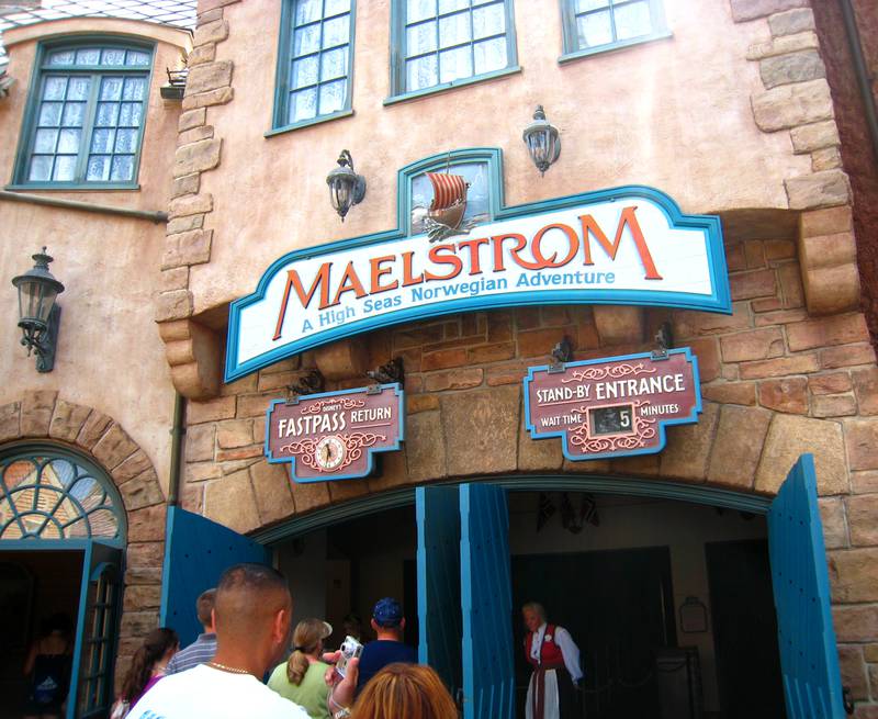 Maelstrom was a ride in Epcot described as a mix between a log chute and a traditional film attraction. Maelstrom closed Oct. 5, 2014.