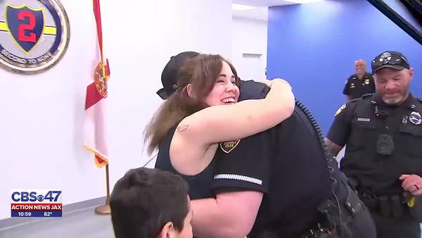 ‘So grateful:’ Members of JSO meet the woman they rescued from retention pond