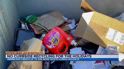 INVESTIGATES: Jacksonville residents without curbside recycling for the holidays