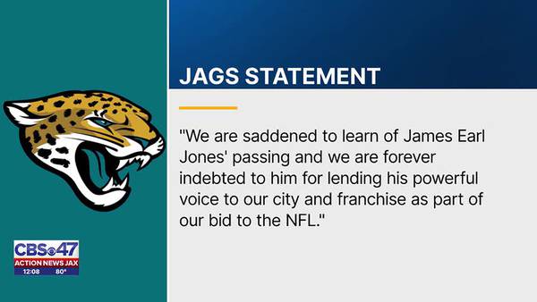 Jacksonville Jaguars honor legend James Earl Jones, who narrated the team’s 1991 NFL bid video