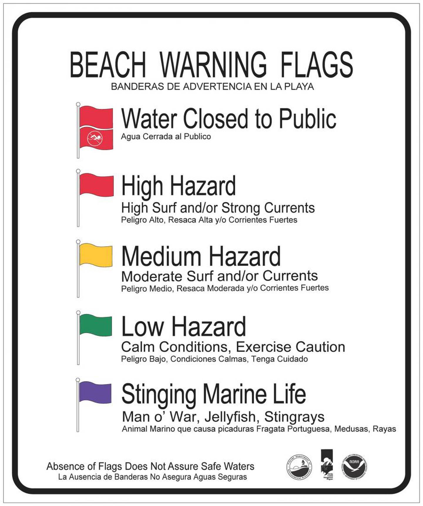 What do the warning flags mean?