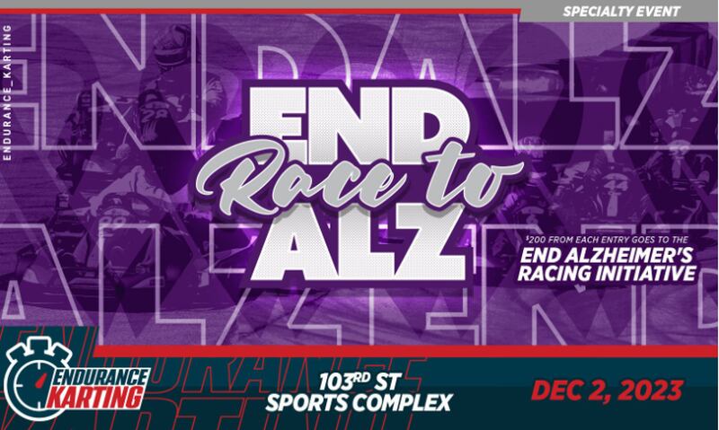 On Dec. 2, the End Alzheimer’s Racing team will compete in the Race to End Alz at the 103rd Street Sports Complex karting track in Jacksonville.