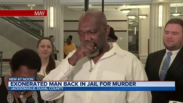 Jacksonville man arrested for murder one month after prison sentence was exonerated