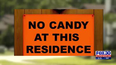 St. Johns County not requiring sex offenders to display ‘no candy’ signs on front lawns on Halloween