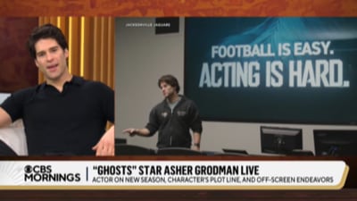 Asher Grodman talks ‘Ghosts,’ Webby Award noms for Jaguars schedule release video on CBS Mornings