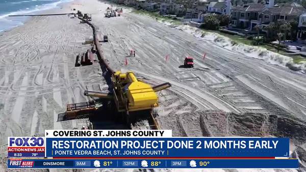 Ponte Vedra Beach Restoration Project competed 2 months early
