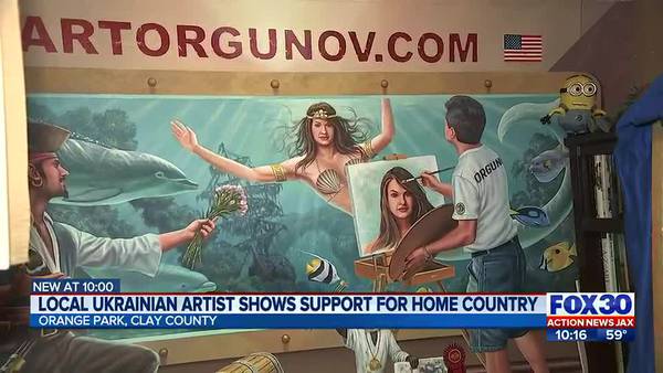‘Ukrainian people are going to fight to the end’: Ukrainian painter honors home country through art