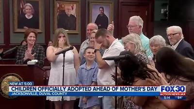 ‘It’s the best feeling ever:’ Jacksonville woman becomes a mom, adopting two children
