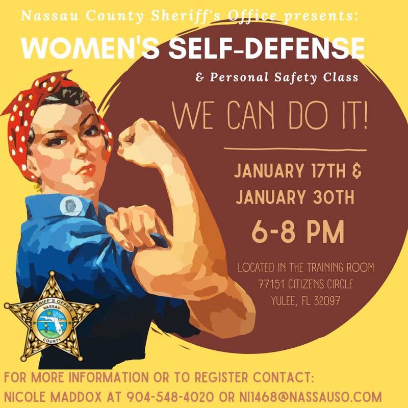 The NCSO will be offering the Women’s Basic Self-defense Class four times a year with a class limit size of 12 participants.