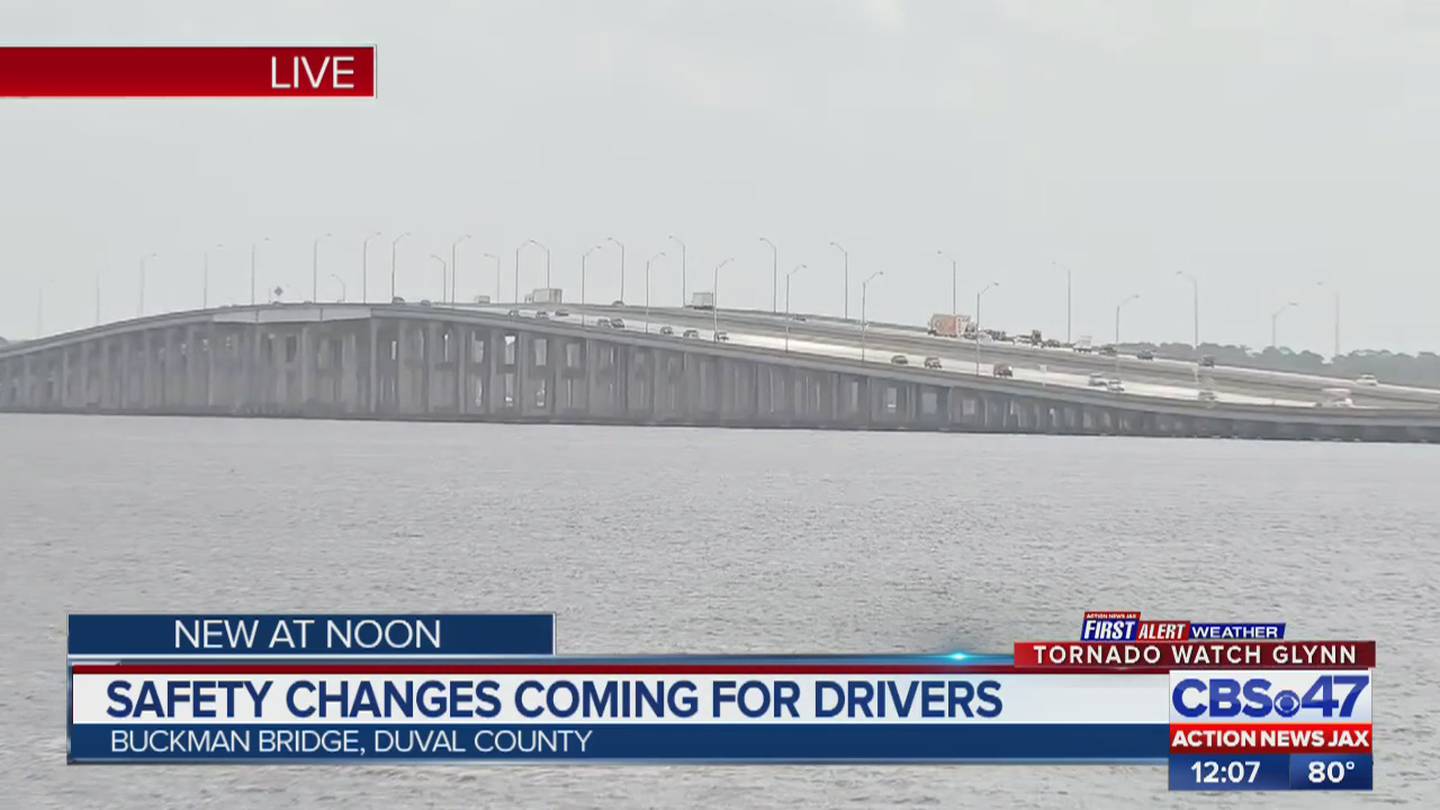 Safety changes coming for Buckman Bridge drivers Action News Jax