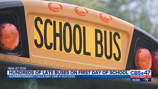 Hundreds of late buses on first day of school