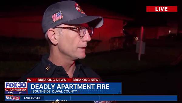 BREAKING: JFRD says 1 person dead in fire at Southside apartment complex