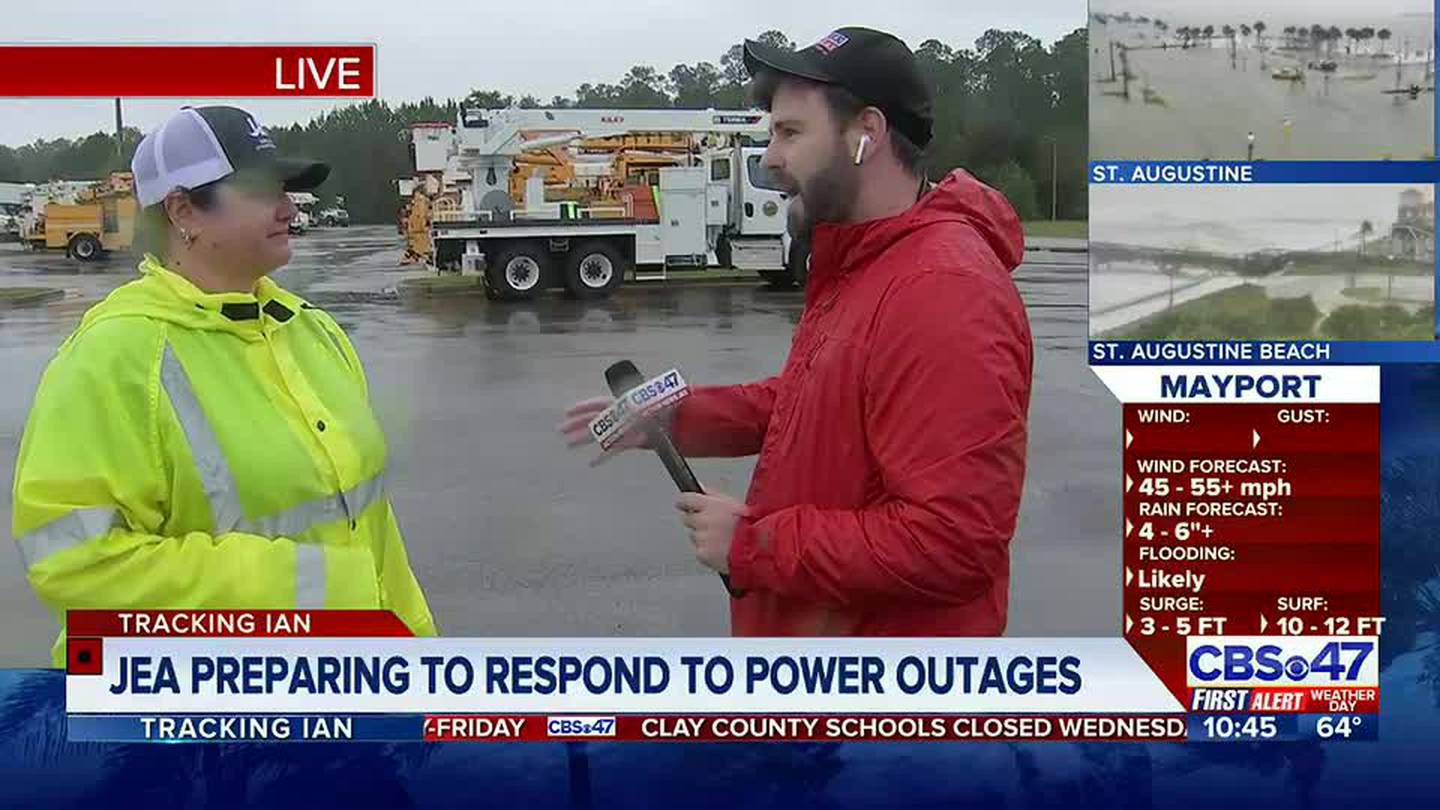 JEA preparing to respond to power outages from Tropical Storm Ian – Action  News Jax