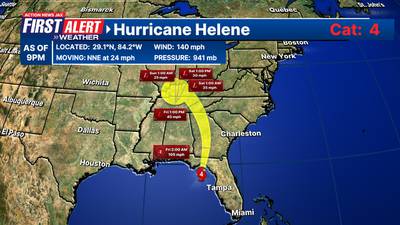 HURRICANE HELENE: Storm upgraded to a Category 4