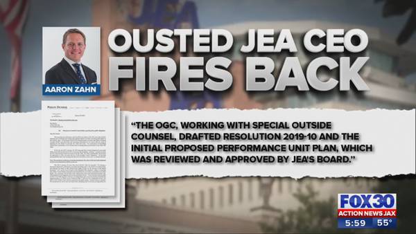 Ousted JEA CEO Aaron Zahn fires back over accusations that got him fired