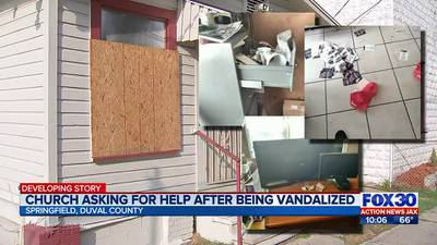Jacksonville pastor says someone broke into and vandalized church before leaving pants behind