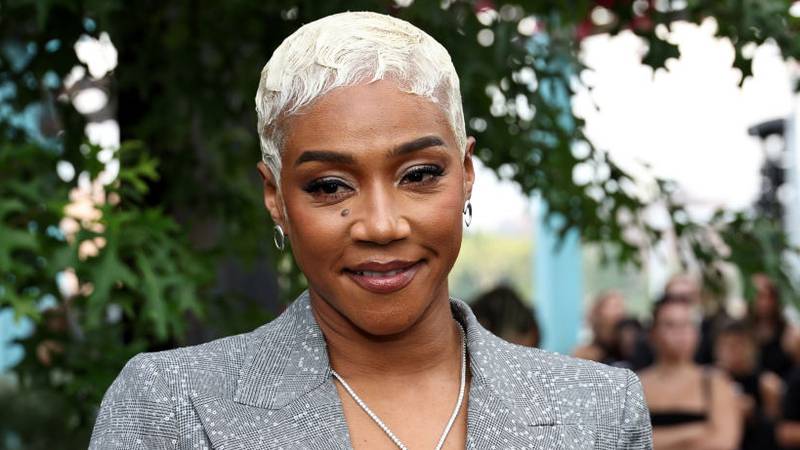 BROOKLYN, NEW YORK - SEPTEMBER 11: Tiffany Haddish attends the Michael Kors Collection Spring/Summer 2024 Runway Show at Domino Park on September 11, 2023 in Brooklyn, New York. (Photo by Jamie McCarthy/Getty Images for Michael Kors)