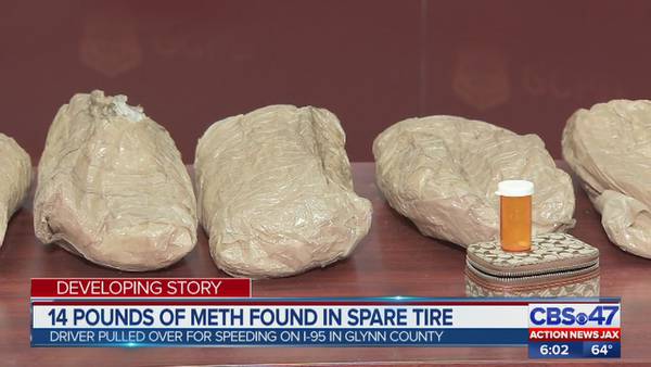 14 pounds of meth found in spare tire