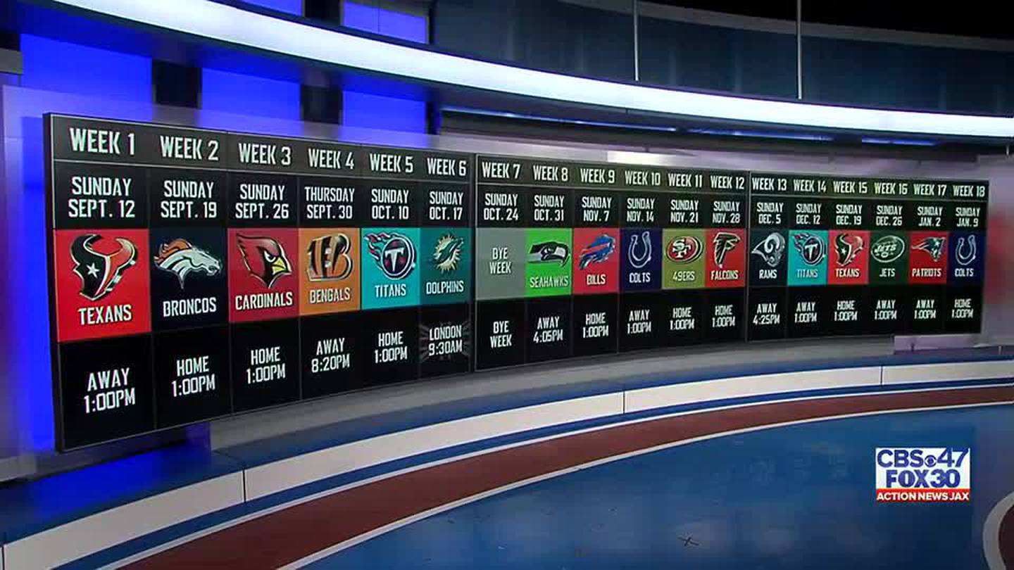 Official: Jaguars 2021 schedule released