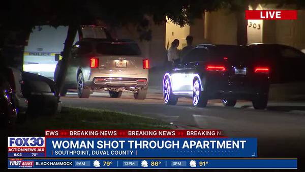 JSO: Woman shot through apartment by unknown suspect at Pottsburg Crossing Condominiums