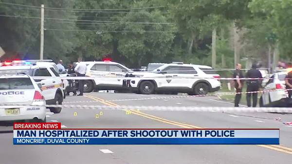 Man hospitalized after shootout with police