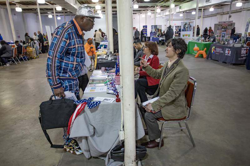 Day 1 of the annual Veterans Stand Down event was highlighted by the job fair.
