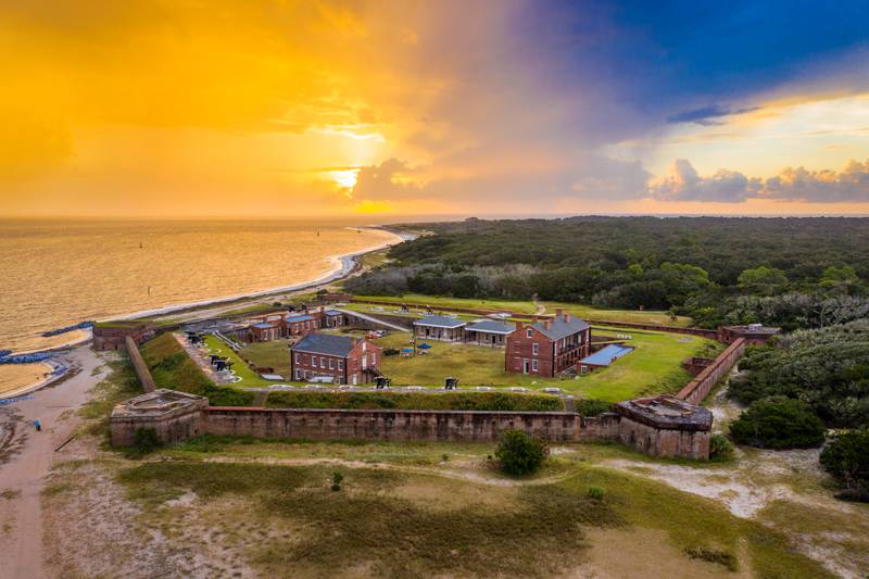 Fort Clinch State Park is located at the northern tip of the island.