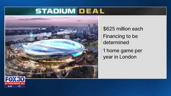 $625 million to be raised per side, for the City of Jacksonville and the Jaguars