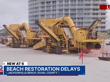 Beach restoration delays