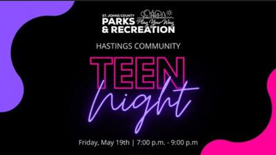 St. Johns County hosting Teen Night for neighborhood teens this weekend