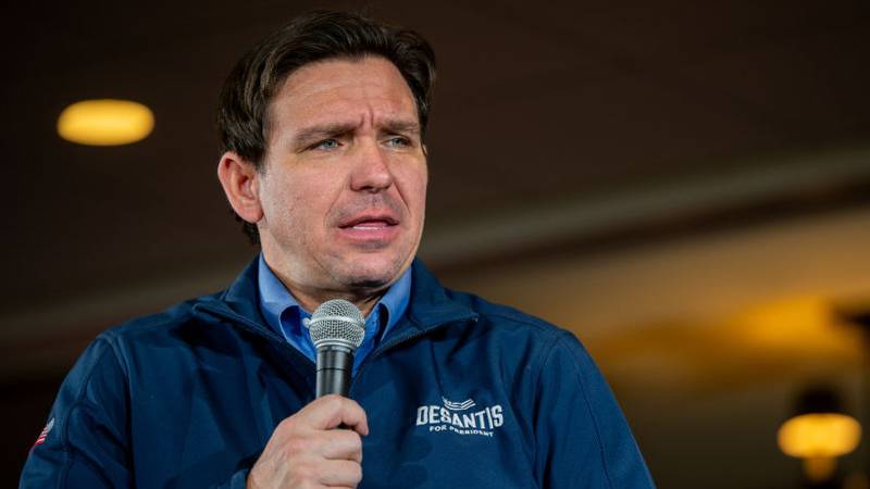 ROCKINGHAM COUNTY, NEW HAMPSHIRE - JANUARY 17: Republican presidential candidate, Florida Gov. Ron DeSantis speaks to supporters at LaBelle Winery on January 17, 2024 in Rockingham County, New Hampshire. DeSantis, who finished second behind frontrunner, former U.S. President Donald Trump in this week's Iowa caucuses, is campaigning in New Hampshire ahead of that state's primary on January 23 before moving on to South Carolina on Friday. (Photo by Brandon Bell/Getty Images)