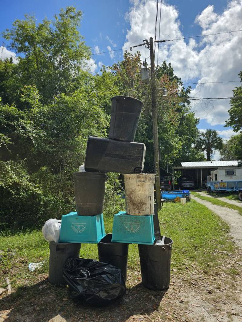A Crescent City woman plays 'trash can Jenga' with garbage collectors.