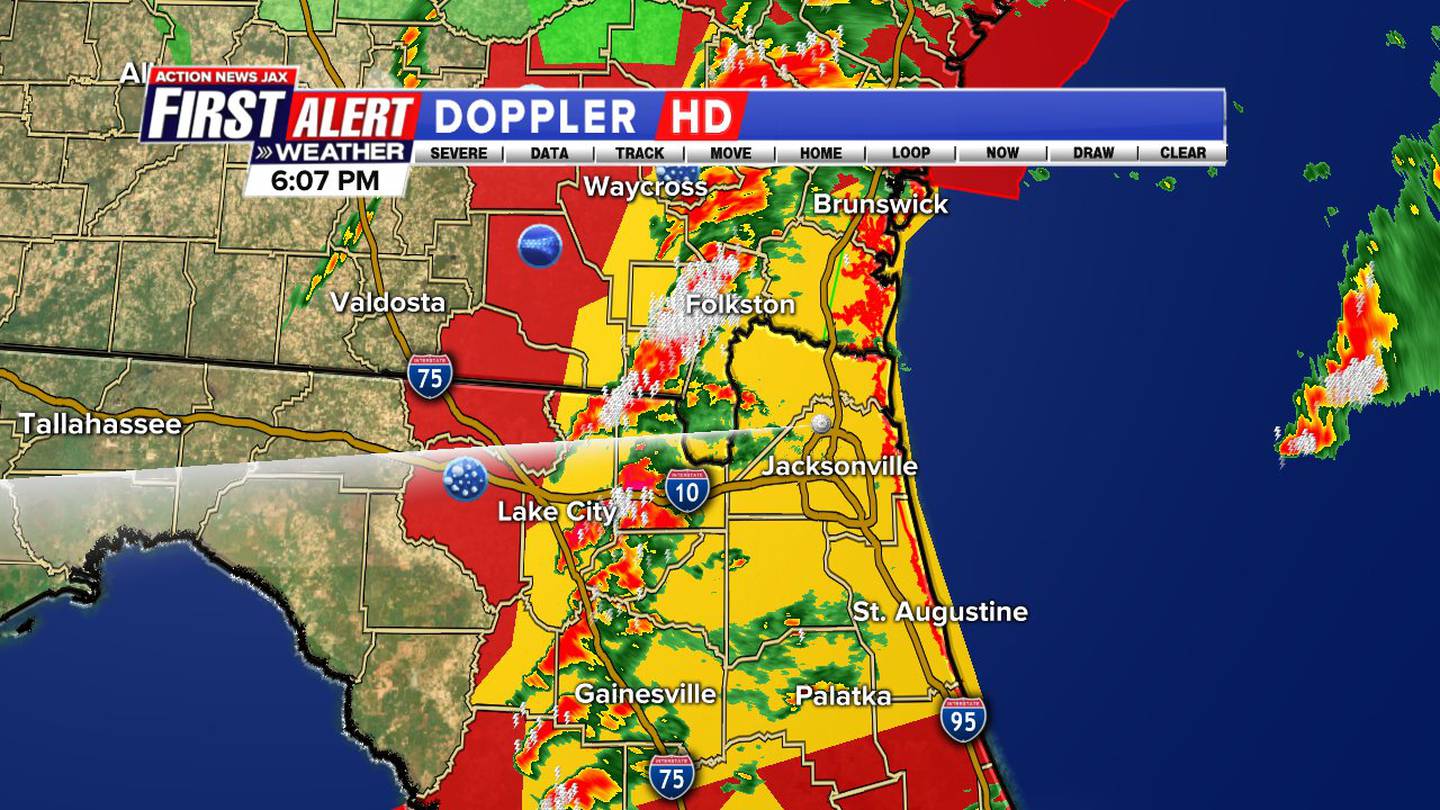 Updates Severe weather Sunday for Jacksonville, surrounding areas