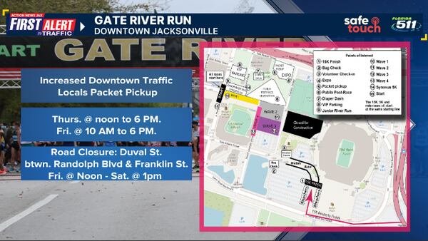 2024 Gate River Run: Here’s what you need to know about packet pickup, road closures