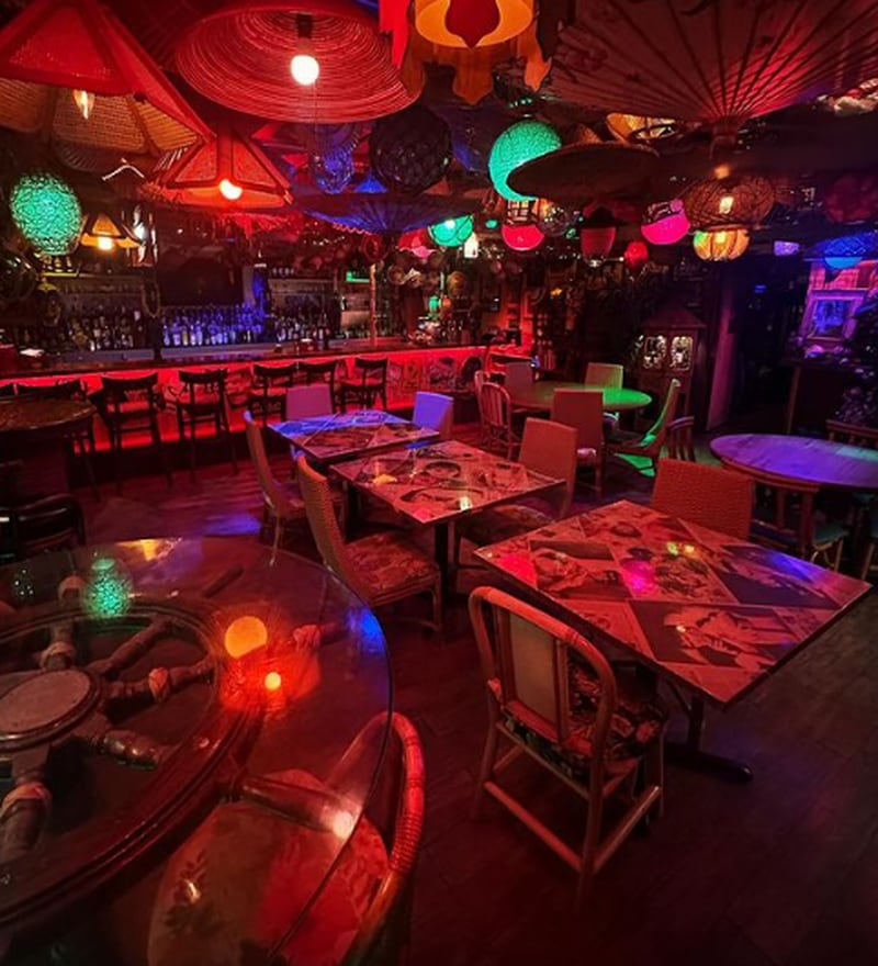 The Secret Tiki Temple paid homage to its roots with the Polynesian-themed decor.