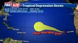 Tropical Depression 7 forms in far east Atlantic Ocean