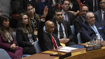 US vetoes widely supported UN resolution backing full UN membership for Palestine