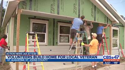 Habitat for Humanity volunteers help veteran build a new home in St. Augustine