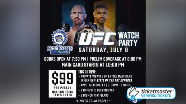 Community First Igloo hosting UFC 290 Watch Party in Icemen Esports lounge
