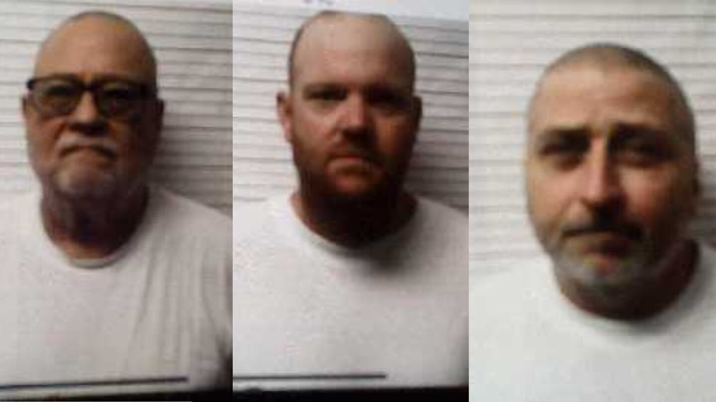 Georgia State Prison photos for men convicted of killing Ahmaud Arbery. (From left) Greg McMichael, Travis McMichael and William "Roddie" Bryan
