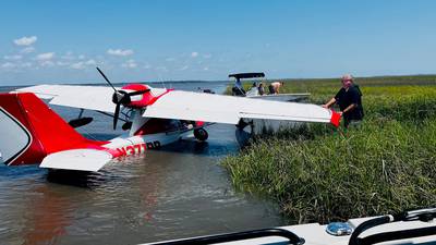 Photos: Amphibious plane crashes in Nassau County