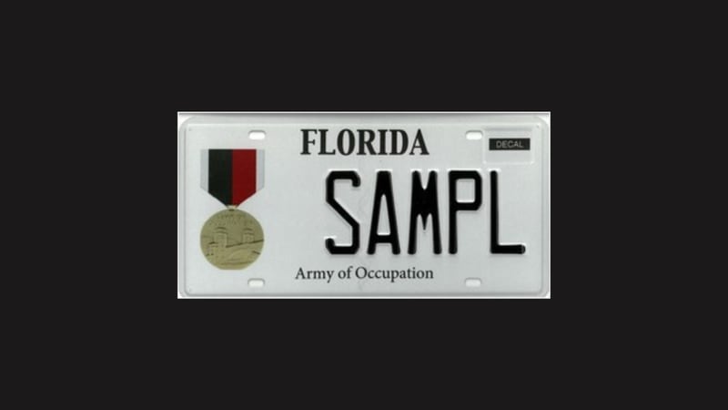 Army of Occupation Florida specialty plate