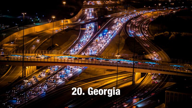 Georgia: 25.35 driving incidents per 1,000 residents